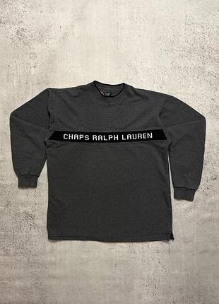 Оригінальний чоловічий сірий светр chaps ralph lauren в ідеальному стані розмір m-l