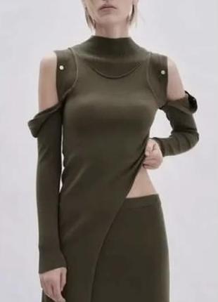 Интересный  многофункциональный свитер кардиган zara