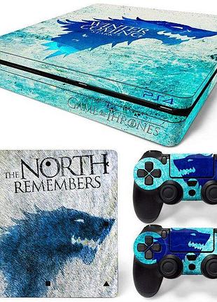 Наклейка на ps4 slim «game of thrones»