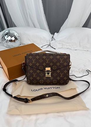 Женская сумка премиум 
pochette metis monogram brown 8