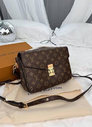 Женская сумка премиум 
pochette metis monogram brown