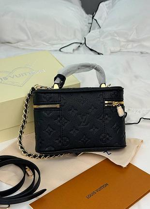 Женская сумка премиум vanity pm monogram black leather 7