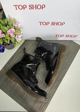 Оригинальные ботинки кожаные лакированные dr.martens 6