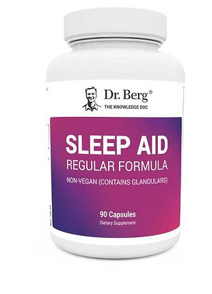 Dr. berg, sleep aid regular formula, поддержка сна, 90 капсул