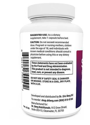 Dr. berg, sleep aid regular formula, поддержка сна, 90 капсул 4