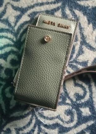 Портмоне жіноче anne klein хакі з текстурованої шкіри