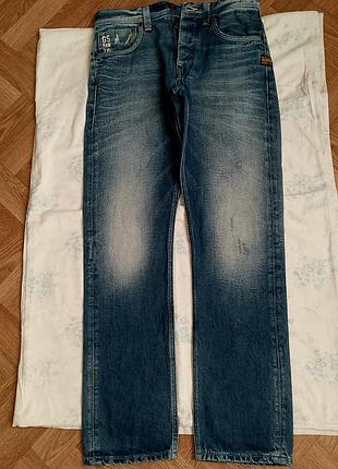 Мужские джинсы g-star raw 3301 (оригинал), с карманом на молнии. w31, l32. состояние идеальное .