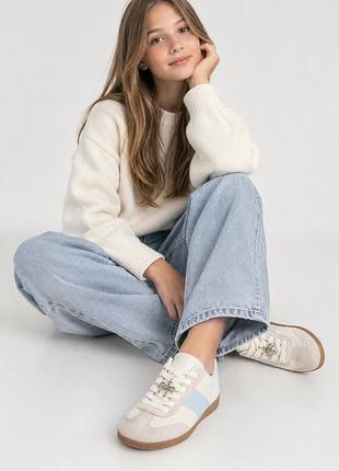 Кеди кросівки h&m з декоративними бантиками 36р