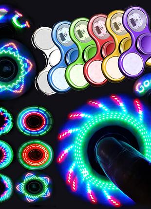 Игрушка светящийся led спиннер - много узоров и режимов для детей (l_12342)