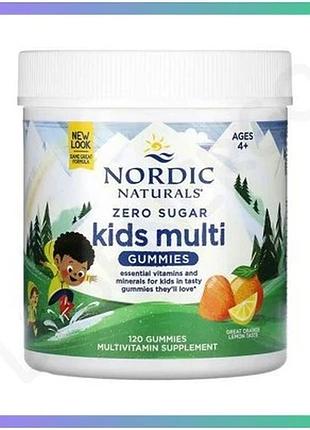 Мультивітамінна добавка zero sugar kids multi 120 жувальних цукерок без цукру для дітей вегетаріанська sku_2023-10-5977