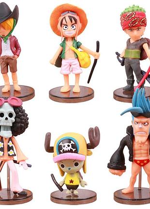 Игрушка игровые фигурки ван пис (one piece) - 6 персонажей для детей (l_11948)