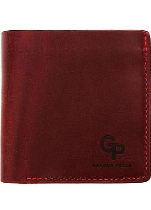 Портмоне letterа с монетницей, бордовое grande pelle 537161