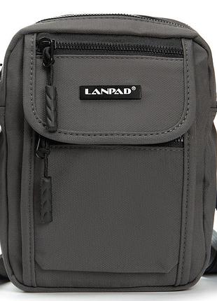 Сумка чоловіча нейлон lanpad сіра