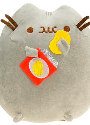 Іграшка пушин кет pusheen cat з чипсами м'яка іграшка для дітей (l_13599)
