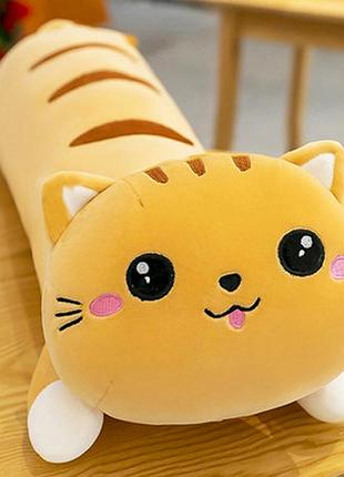 Игрушка кот батон 50 см в премиум дизайне мягкая игрушка для детей (l_11834)