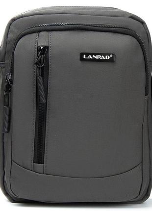 Сумка чоловіча нейлон lanpad сіра