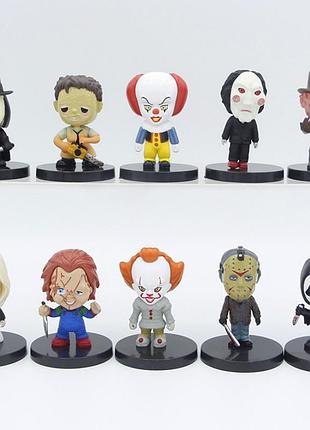 Игрушка фигурки страшилки: крик, клоун пеннивайз, пила, фредди крюгер, и другие для детей (l_12644)