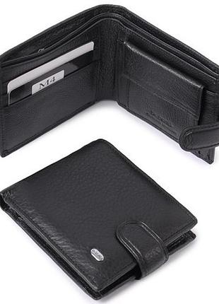 Мужской кожаный кошелек dr.bond m4 black натуральная кожа