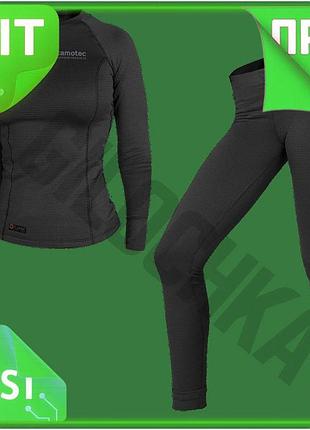 Ve термобелье женское camotec polarheat new version qs черное l для активного отдыха термоштаны и терм n6w_ver