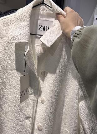 Пальто жіноче zara біле 2