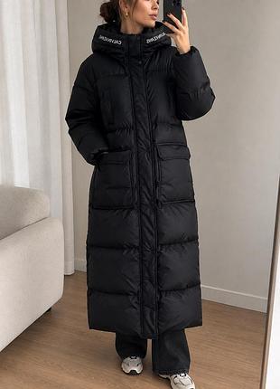 Пуховик calvin klein довгий пуховик куртка довга пух