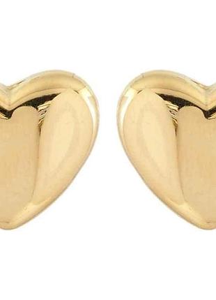 Сережки 14k пусети «сердечка (214998) тм xuping