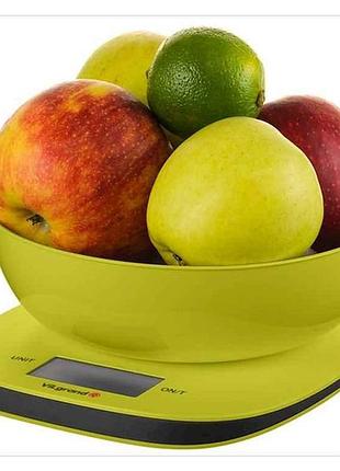 Ваги кухонні з чашею, 5кг vks-517-yellow тм vilgrand