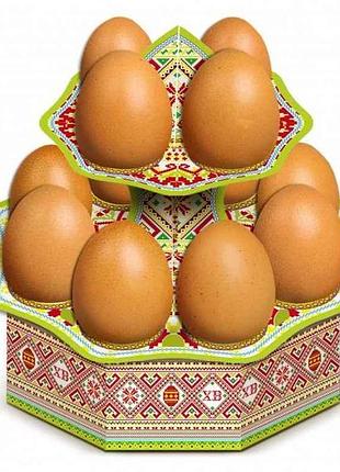 Декоративная подставка для яиц no12.1 традиционная высокая (12 яиц) тм easters