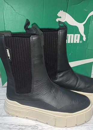 Чоботи жіночі puma чорні 40 розмір шкіра