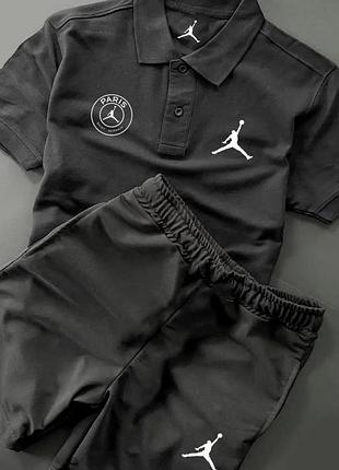 Комплект шорти+футболка-поло nike x jordan xxl