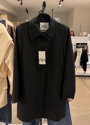 Пальто жіноче zara чорне