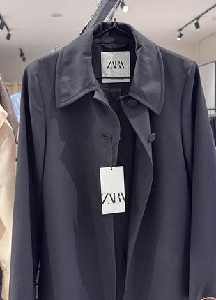 Пальто жіноче zara чорне 4