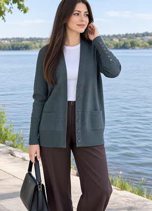Кардиган серого цвета от бренда zara