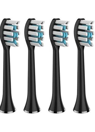 Насадки для ультразвуковой зубной щетки medica + probrush 9.0 (ultrasonic) black (4 штуки)