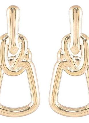 Серьги 14k пусеты «декоративный узор» (254112) тм xuping