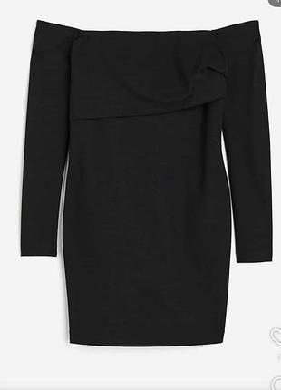 Коротка жіноча сукня h&m чорна з відкритими плечима