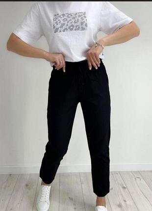 Спортивные штаны zara xs s с начесом хлопок спортивный хлопок брючины брюки брюки черные укороченные хлопок на флисе высокая посадка