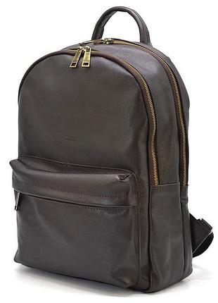 Кожаный мужской рюкзак для ноутбука tarwa gc-7273-3md коричневый