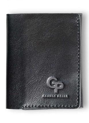 Женский небольшой кожаный кошелек grande pelle 503610 черный