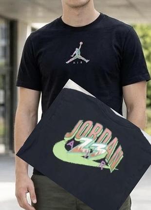 Оригинальная футболка nike jordan 23 air / черная футболка джордан (размер s)