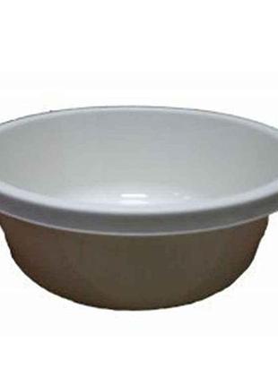 Миска пл. 6л кругла 74 кремовий 1030-74 тм lamela