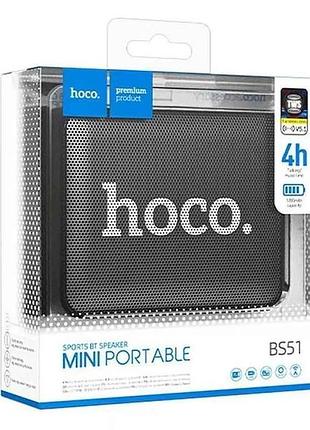 Портативная колонка bs51 черная 11х9х4,5см тм hoco