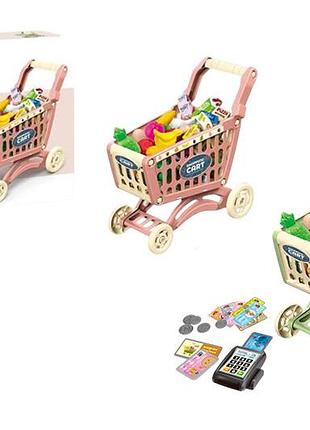 Тележка супермаркет hs5566 с набором, в коробке р.37x9.2x31.5 см yg toys