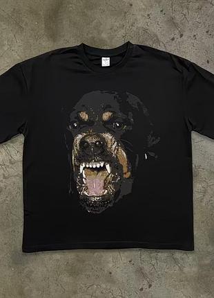 Футболка чоловіча givenchy rottweiler чорна