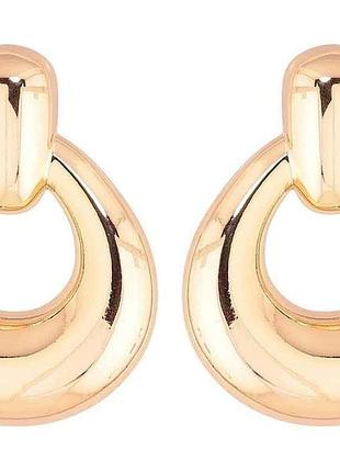 Серьги пусеты позолота 18k «объемные кольца» 285922 тм xuping