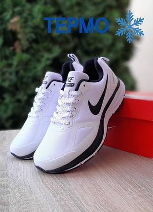 Женские термо кроссовки nike flykit racer белые с черным sin
