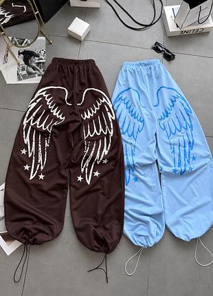 Женские спортивные штаны демисезонные с рисунком oversize