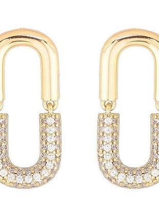 Серьги пусеты позолота 18k «декоративные подвески с инкрустацией кристаллами» 285913 тм xuping
