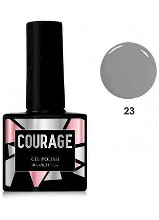 Гель-лак 10мл для нігтів №023 оловяний тм courage