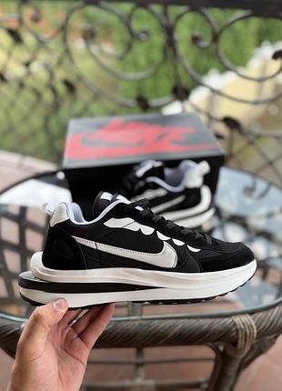 Кросівки чоловічі nike x sacai vaporwaffle black чорні, розмір 43-44 (26,5-27 см)